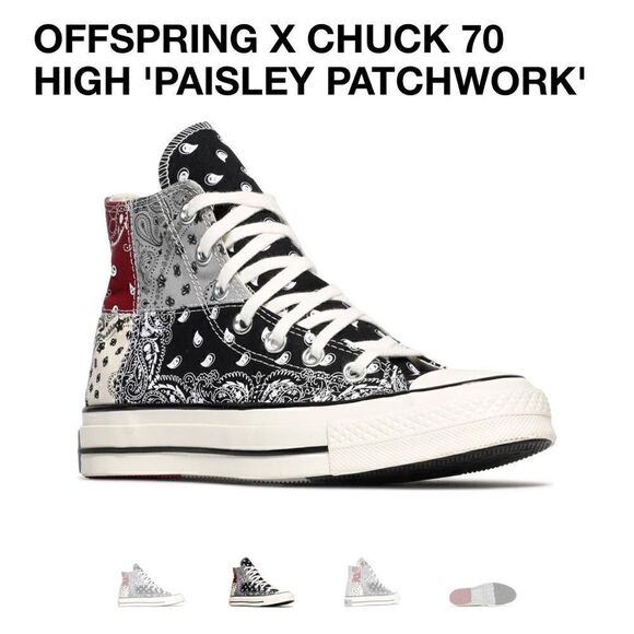 Converse Chuck Taylor All-Star 70s Hi Offspring Paisley Black - Picture 3 of 16
